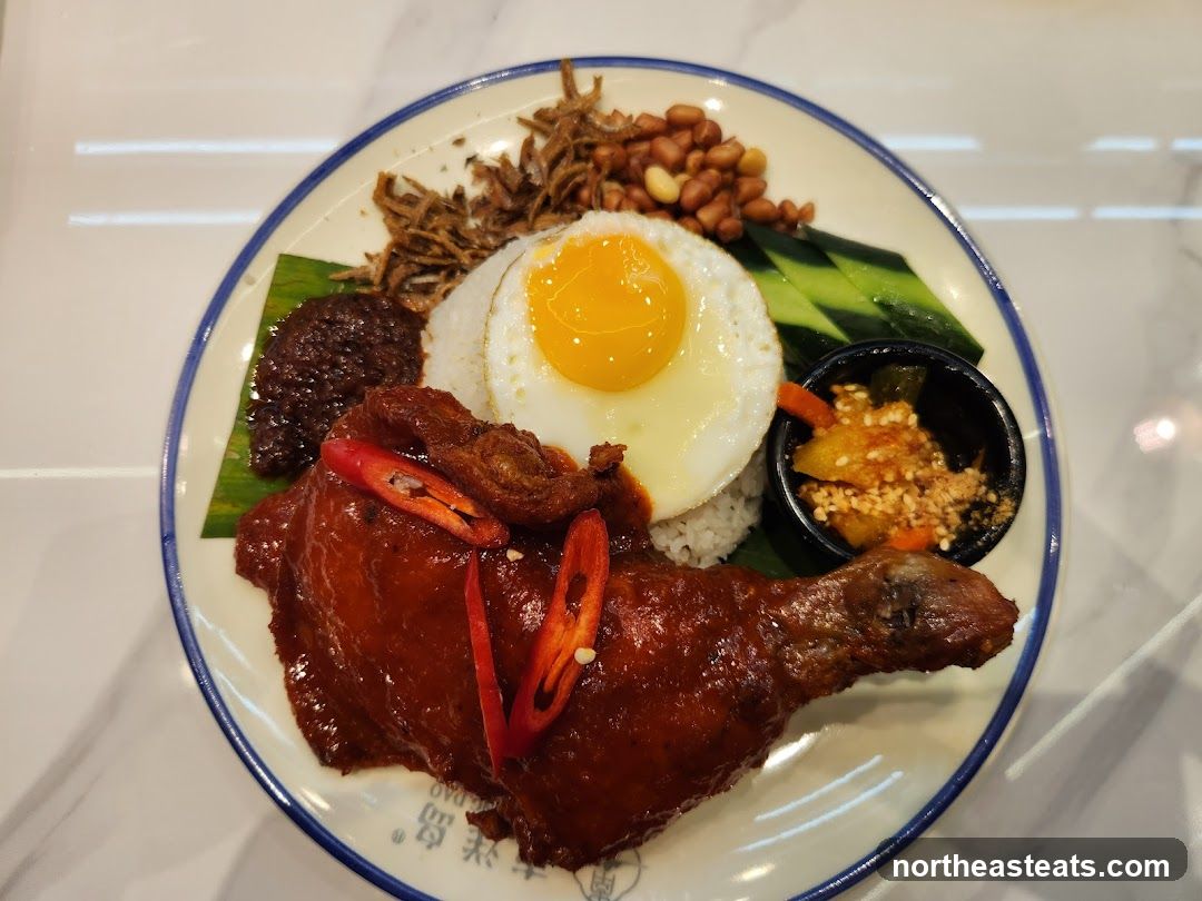 Nasi Lemak with Fried Chicken