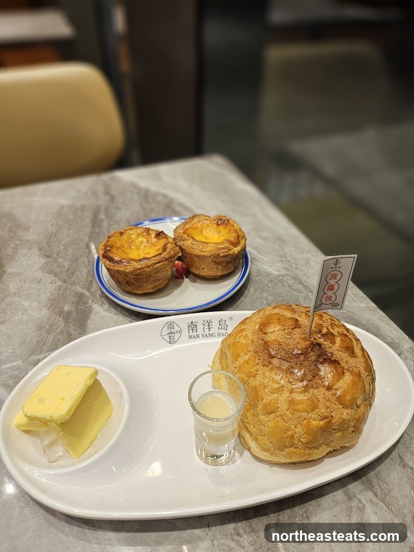 Pineapple Bun with Egg Tarts