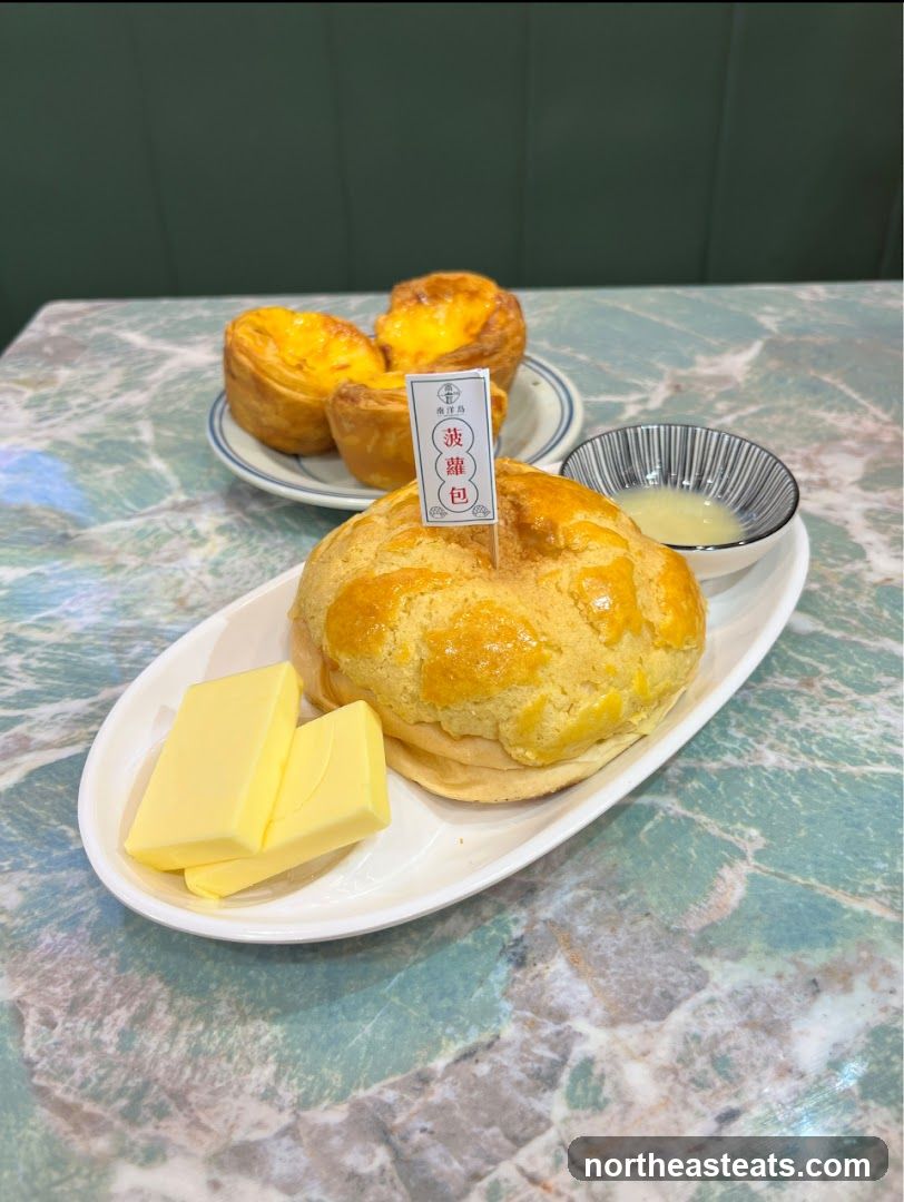 Pineapple Bun with Butter and Egg Tarts