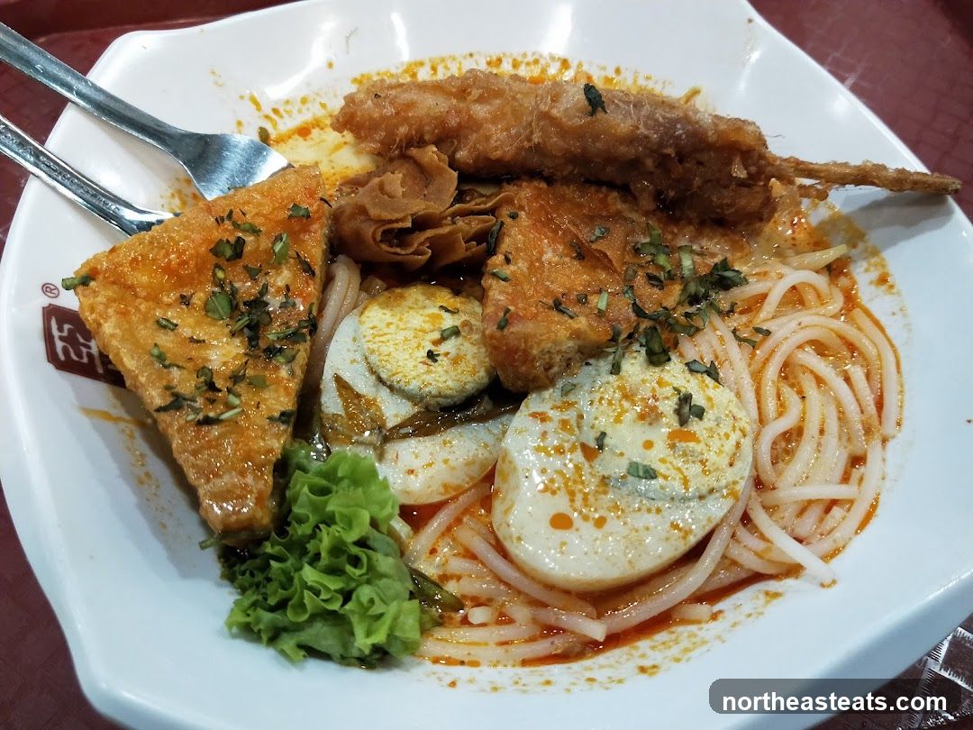 Laksa with Fried Tofu and Egg