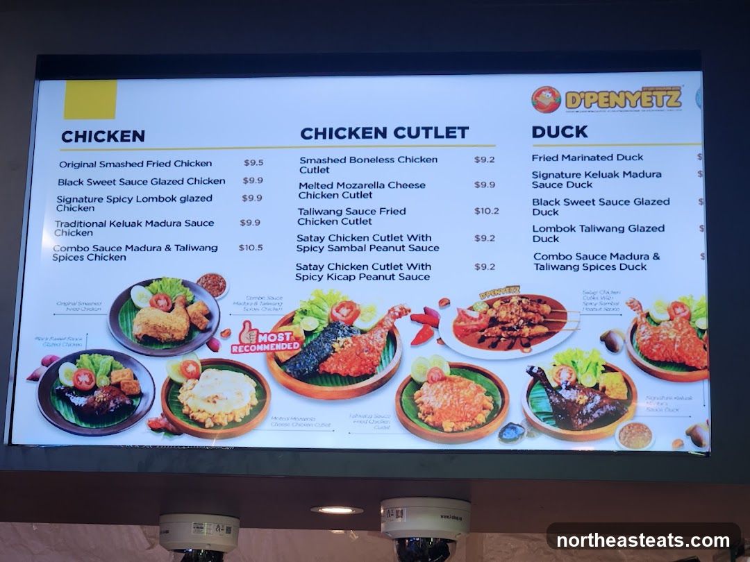 D'PENYETZ Menu