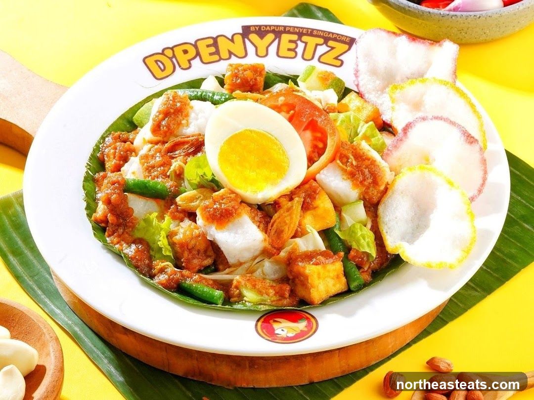 Gado-Gado with Egg and Crackers