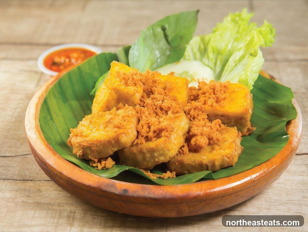 Fried Tofu with Crispy Topping
