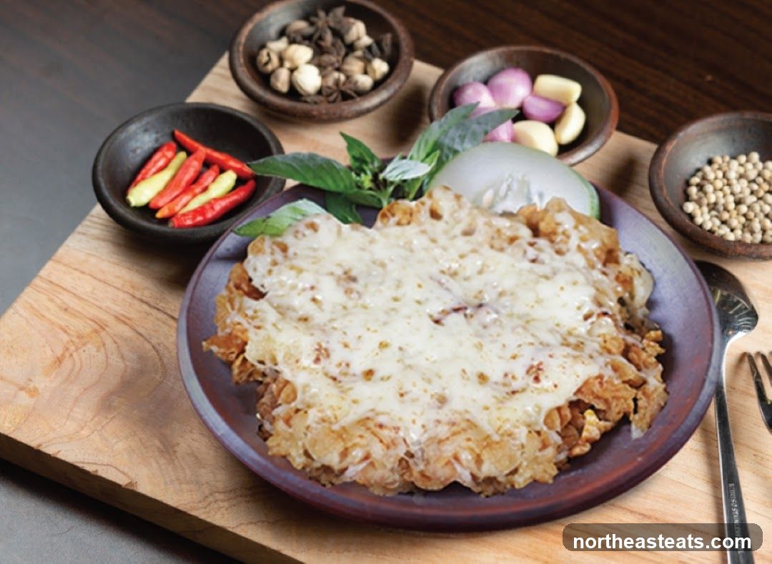 Crispy Fried Dish with Melted Cheese