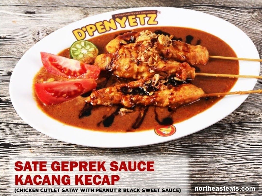 Chicken Satay with Peanut & Black Sweet Sauce