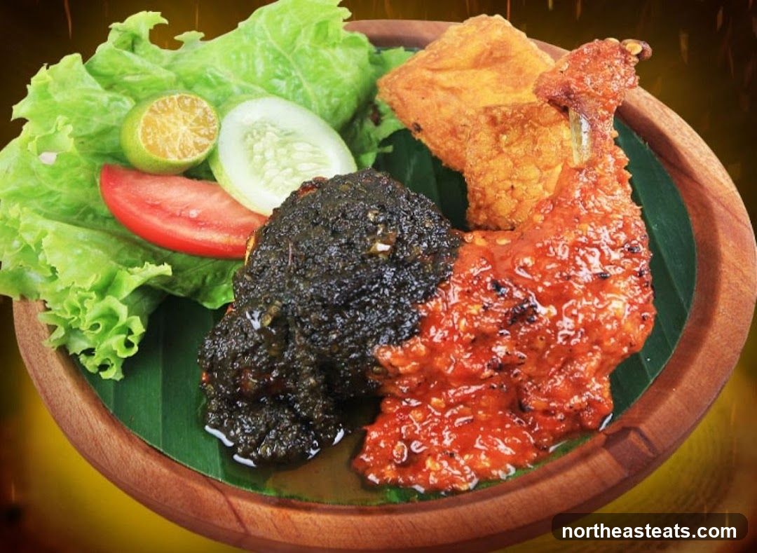 Fried Chicken with Sauces and Vegetables