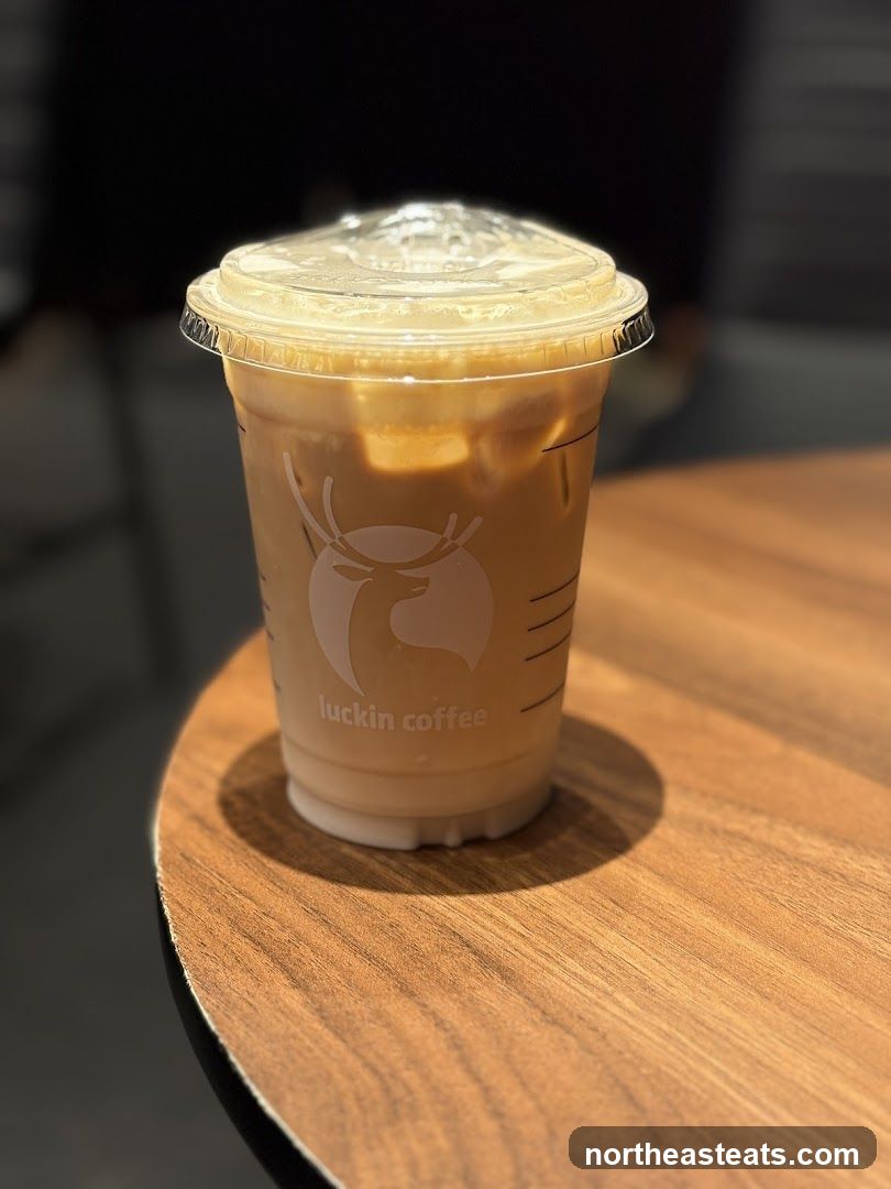 Iced Coffee with Luckin Coffee Logo