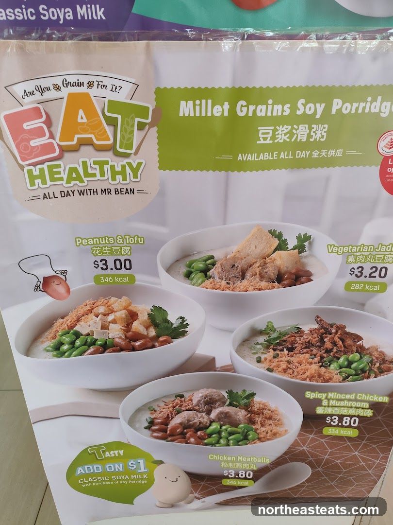 Millet Grains Soy Porridge Menu
