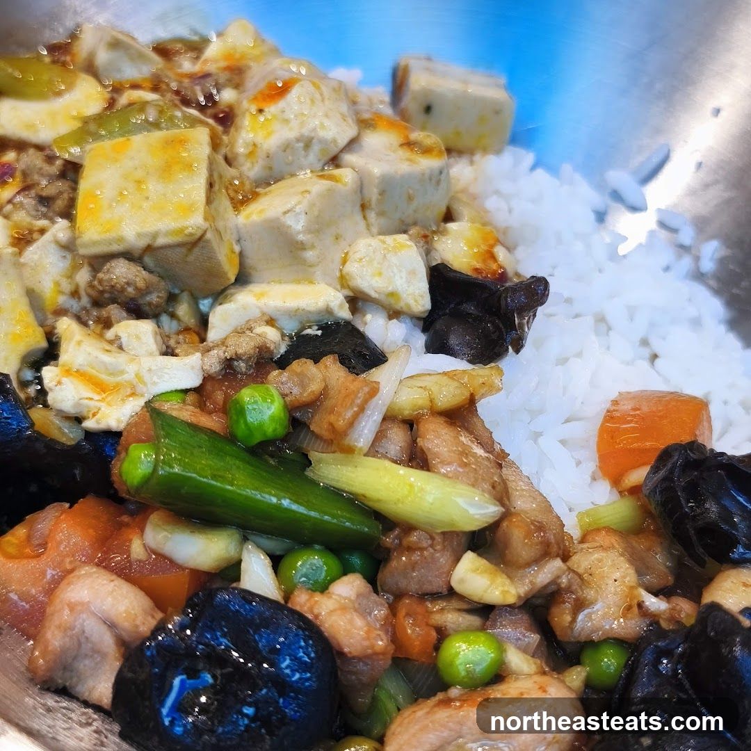 Tofu and Pork Stir-fry with Rice