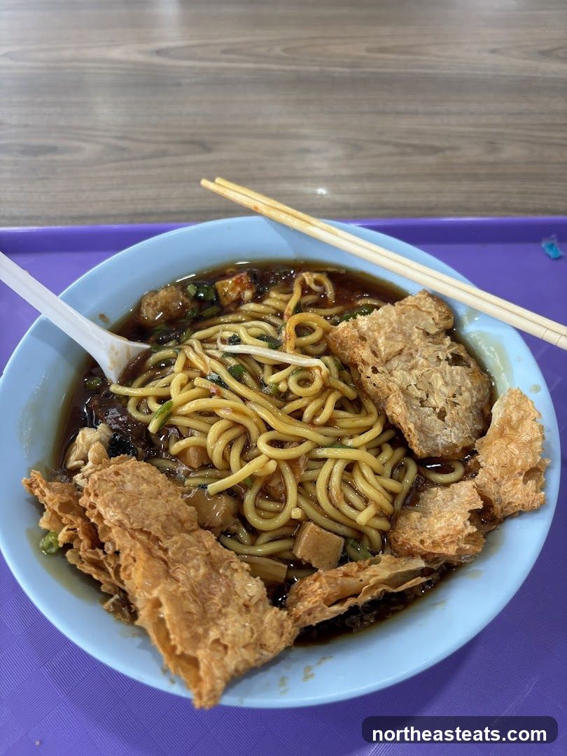 Noodles with Fried Tofu Skin