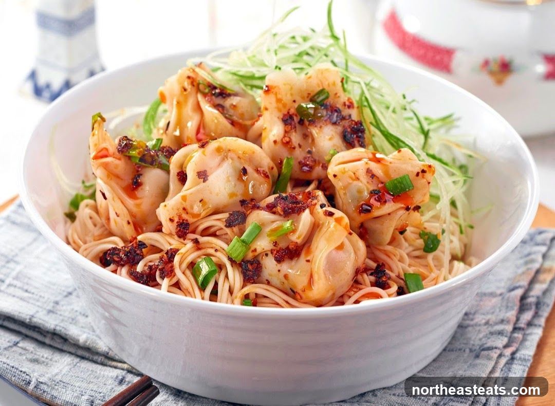 Spicy Wontons with Noodles