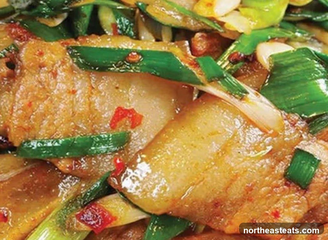 Stir-fried Pork Belly with Scallions
