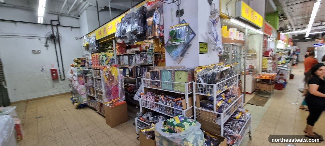 Store aisle with merchandise