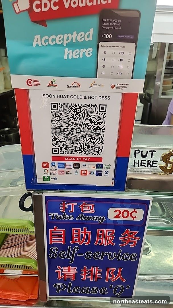 Payment and Take Away Signage
