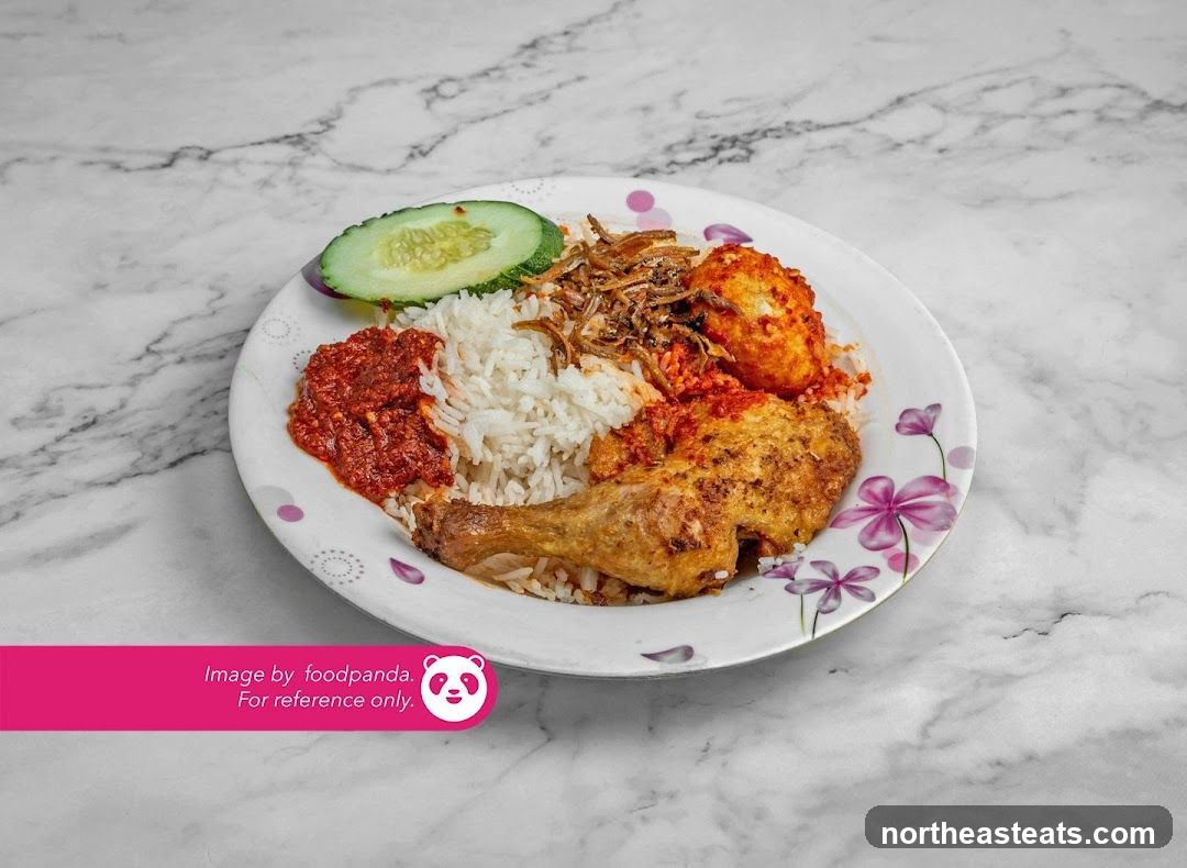 Nasi Lemak with Fried Chicken
