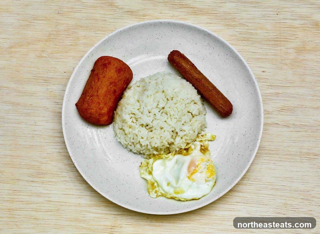 Fried Spam, Rice, and Egg