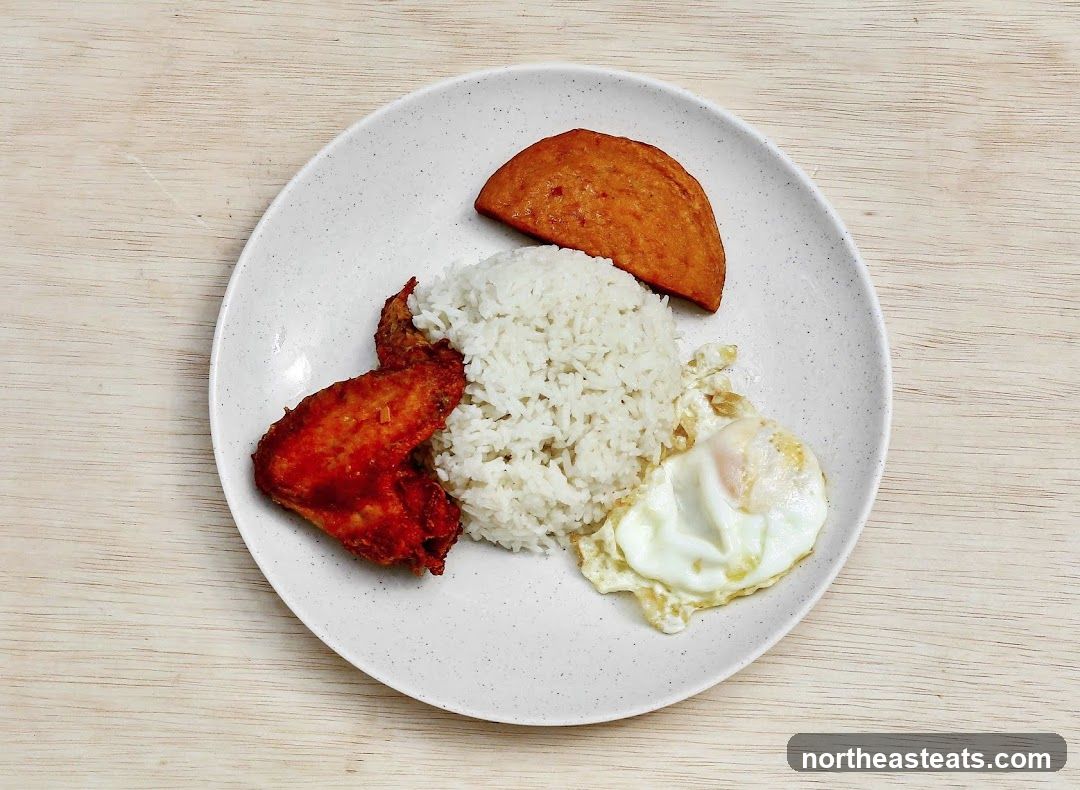 Fried Chicken Wing Rice Plate