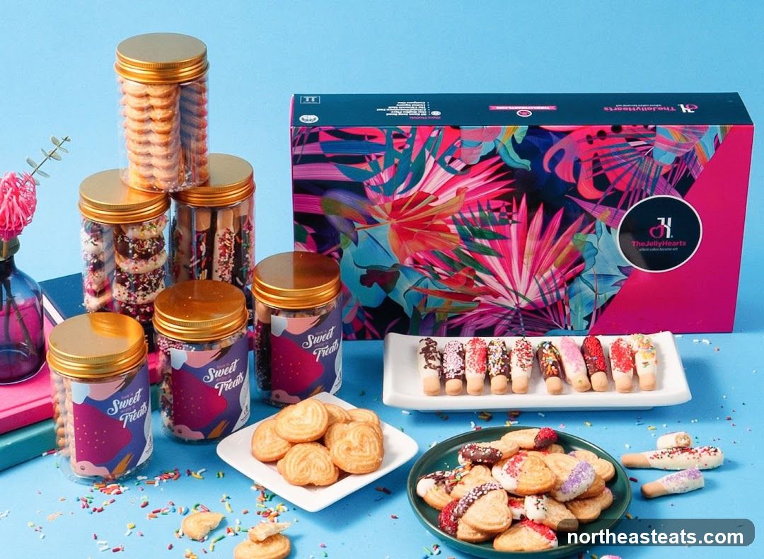 Assortment of Cookies and Gift Box