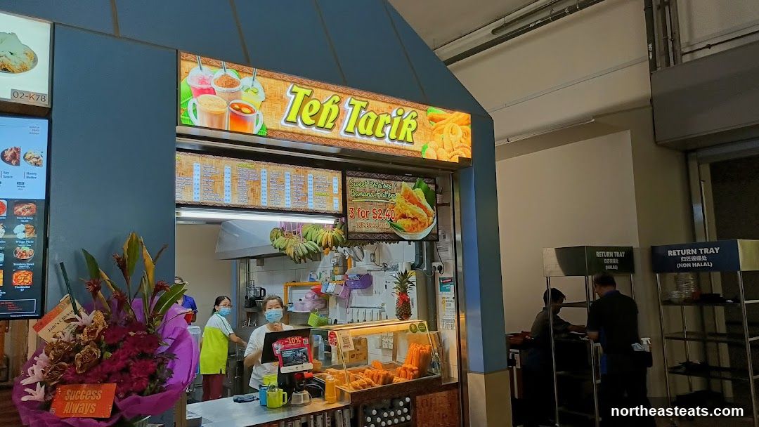 Food Stall with Menu and Staff
