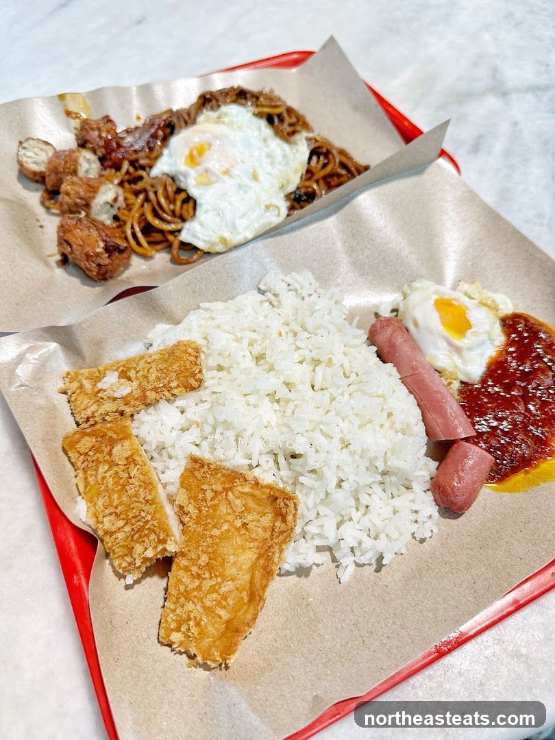 Two plates of food