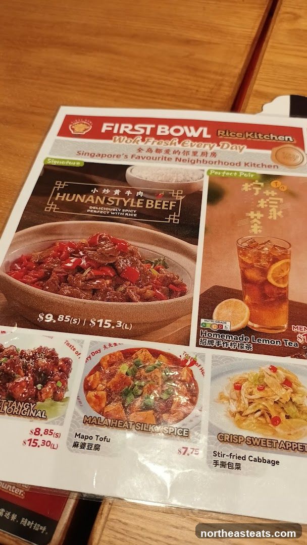 First Bowl Rice Kitchen Menu