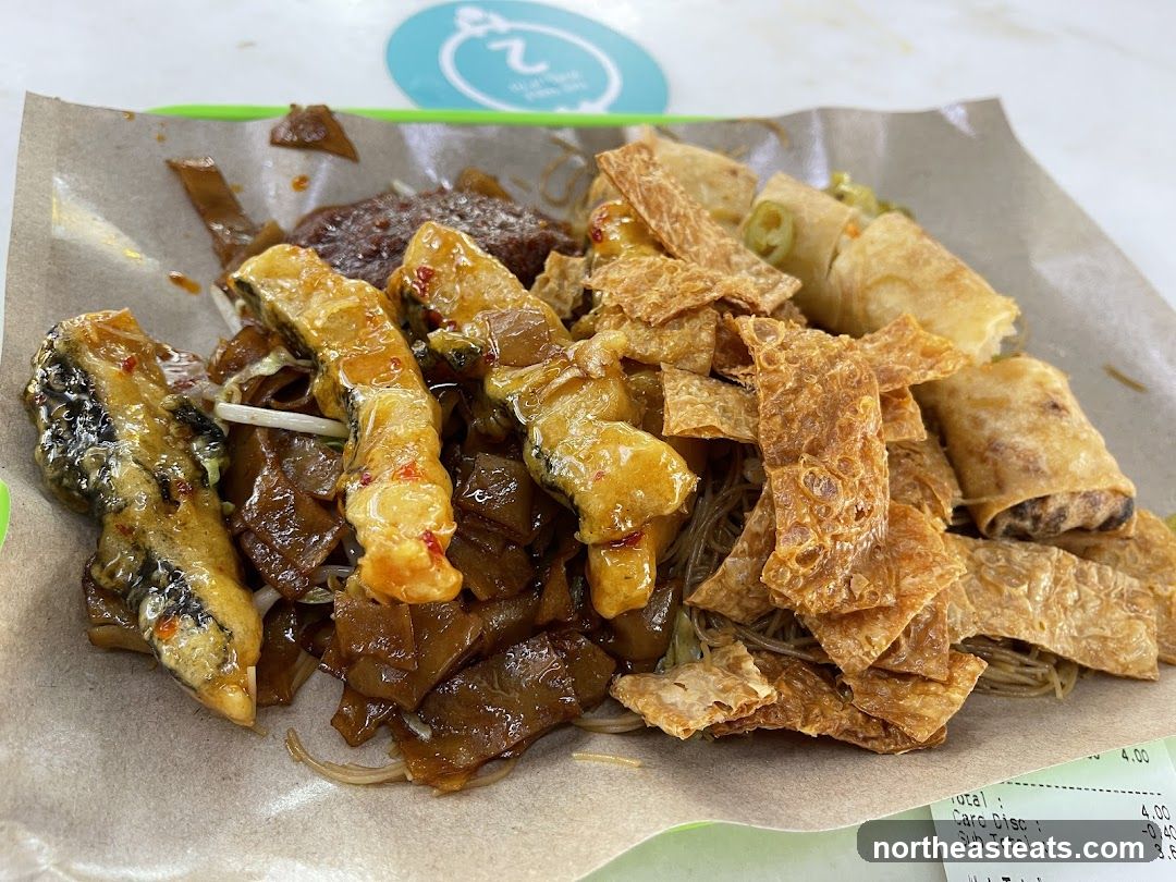 Fried Noodles and Spring Rolls