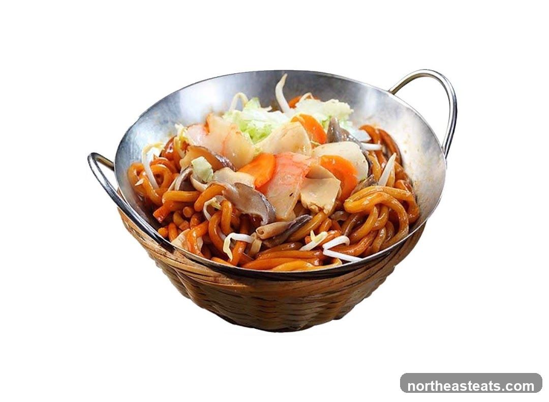 Noodles with Seafood and Vegetables