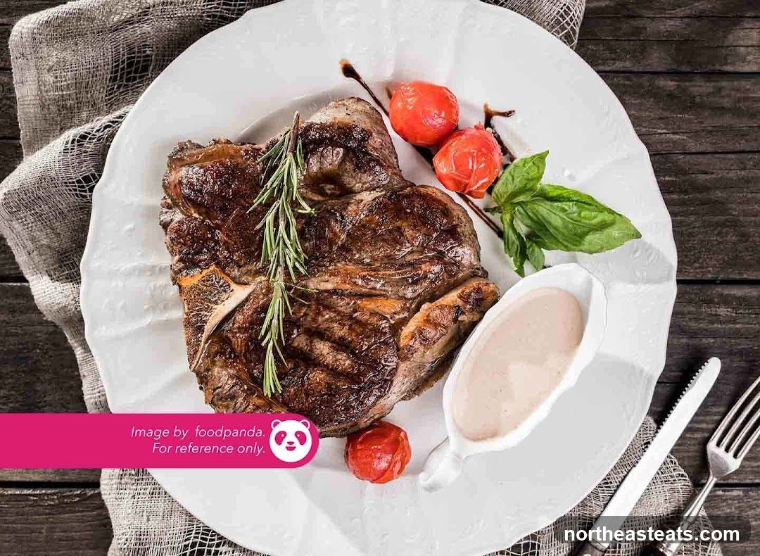 Grilled Steak with Tomatoes and Sauce