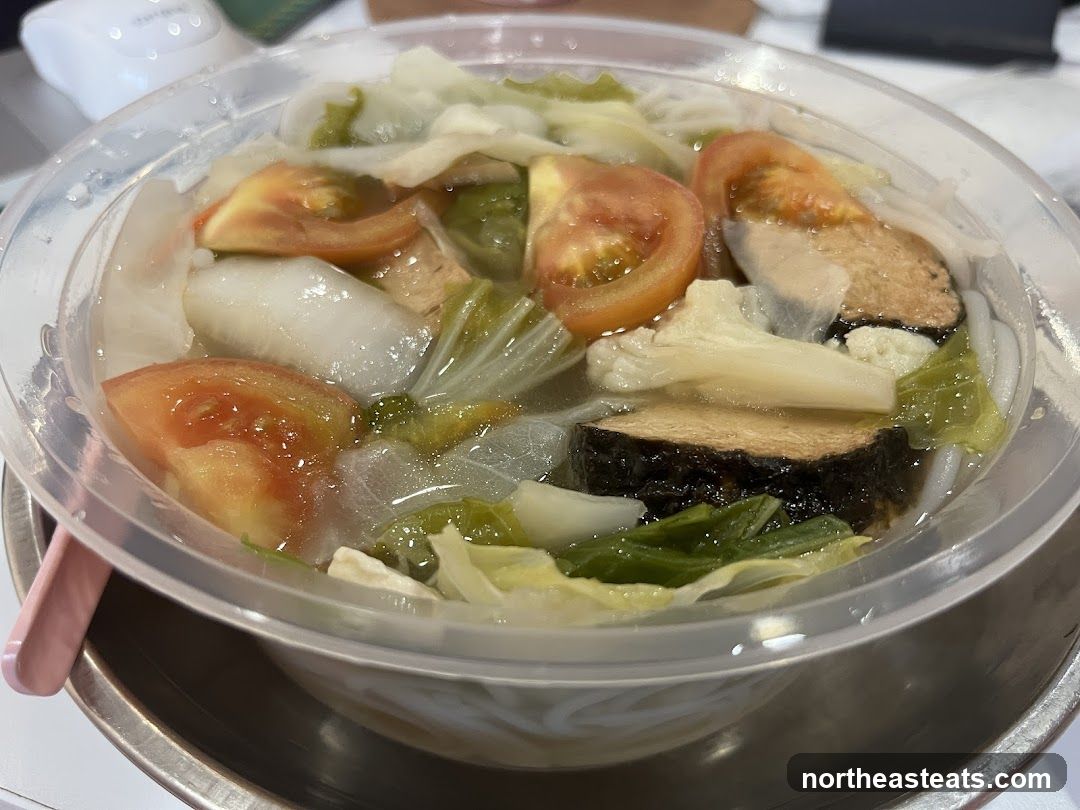 Noodle Soup with Vegetables and Meat