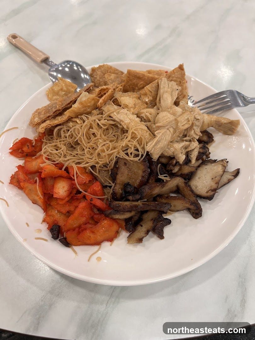 Plate of Noodles with Toppings
