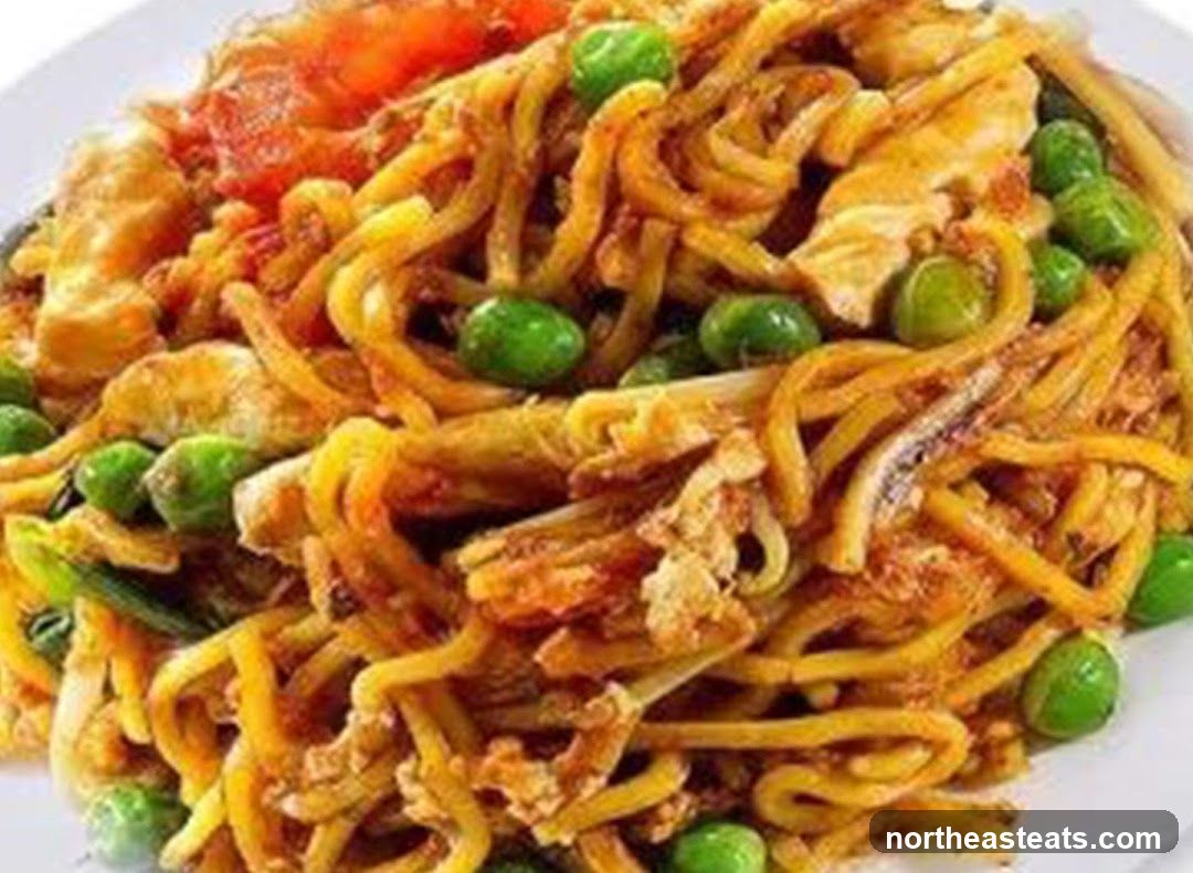 Noodles with Peas and Meat