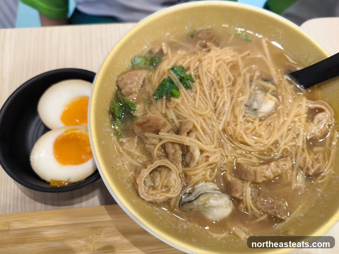 Oyster Mee Sua with Soft-Boiled Eggs