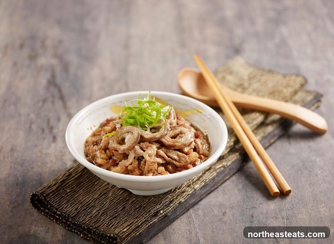 Braised Pork Intestines with Scallions