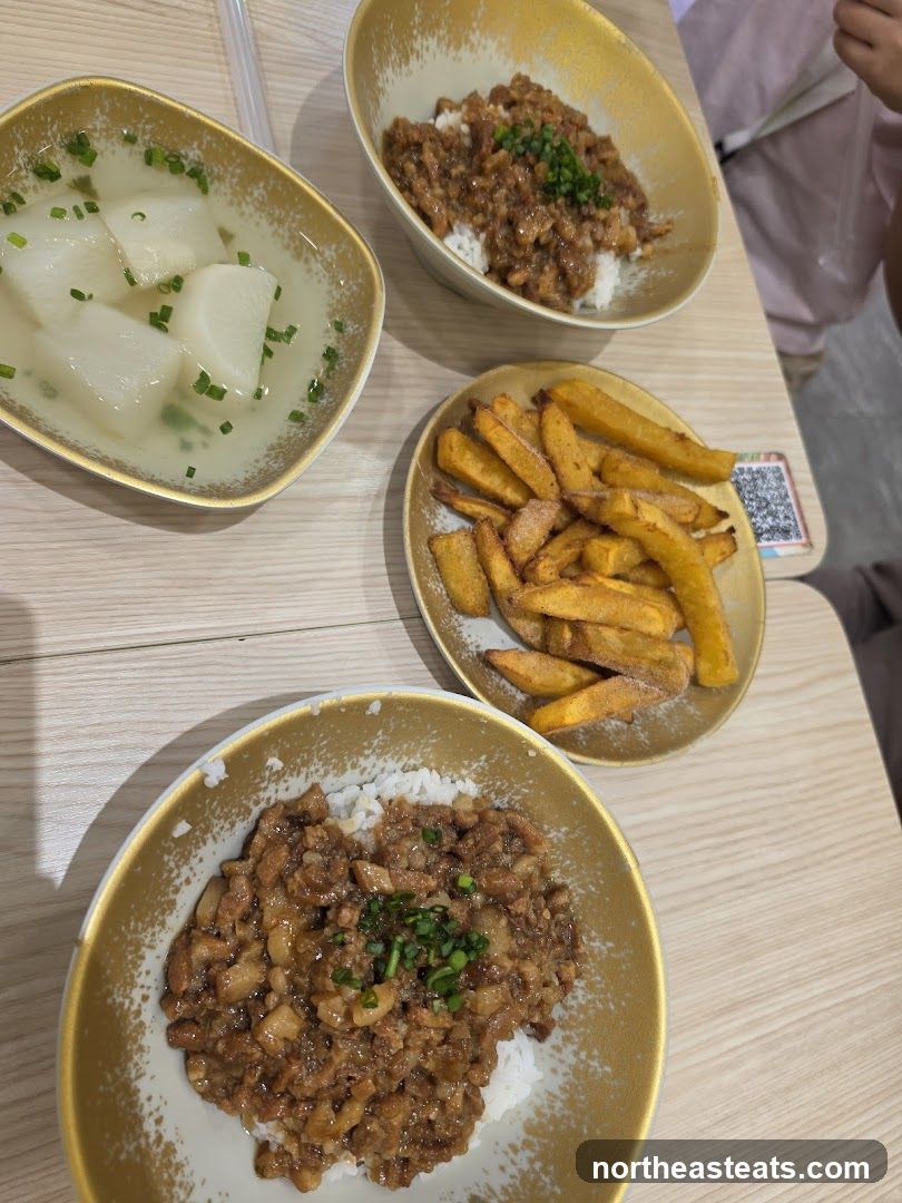 Braised Pork Rice Bowls with Sides