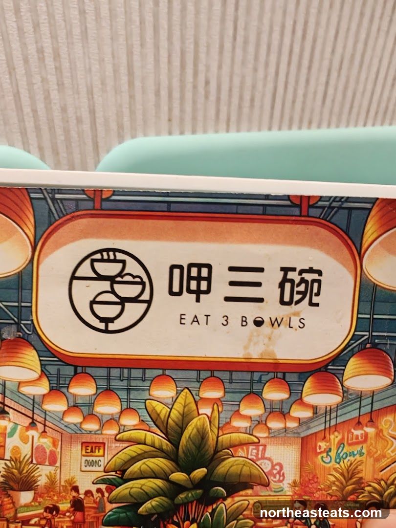 Eat 3 Bowls Restaurant Illustration