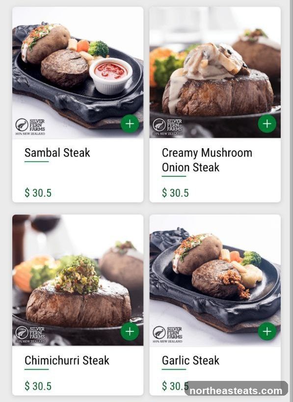 Steak Menu