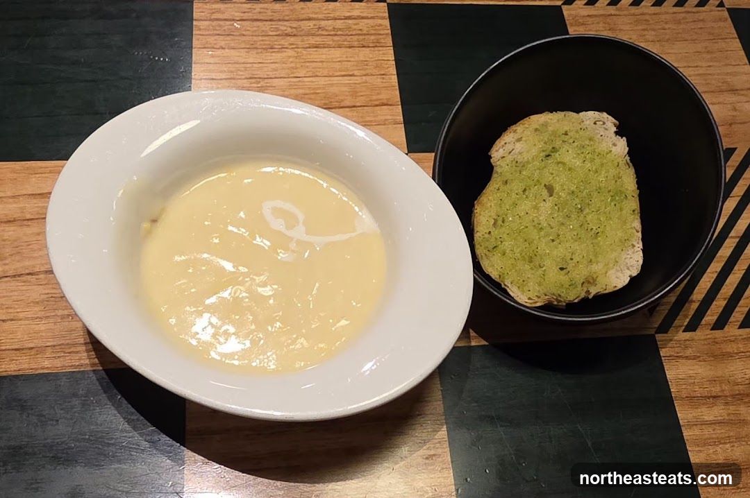 Soup and Garlic Bread