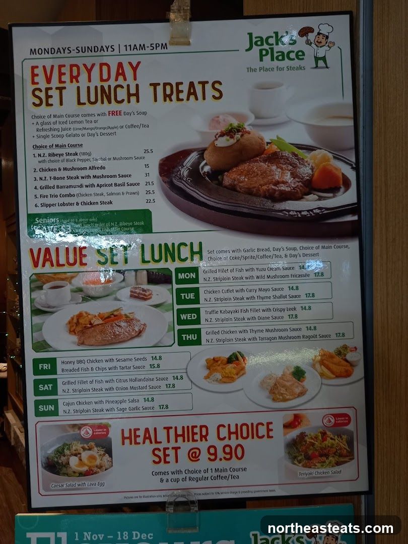 Jack's Place Everyday Set Lunch Treats