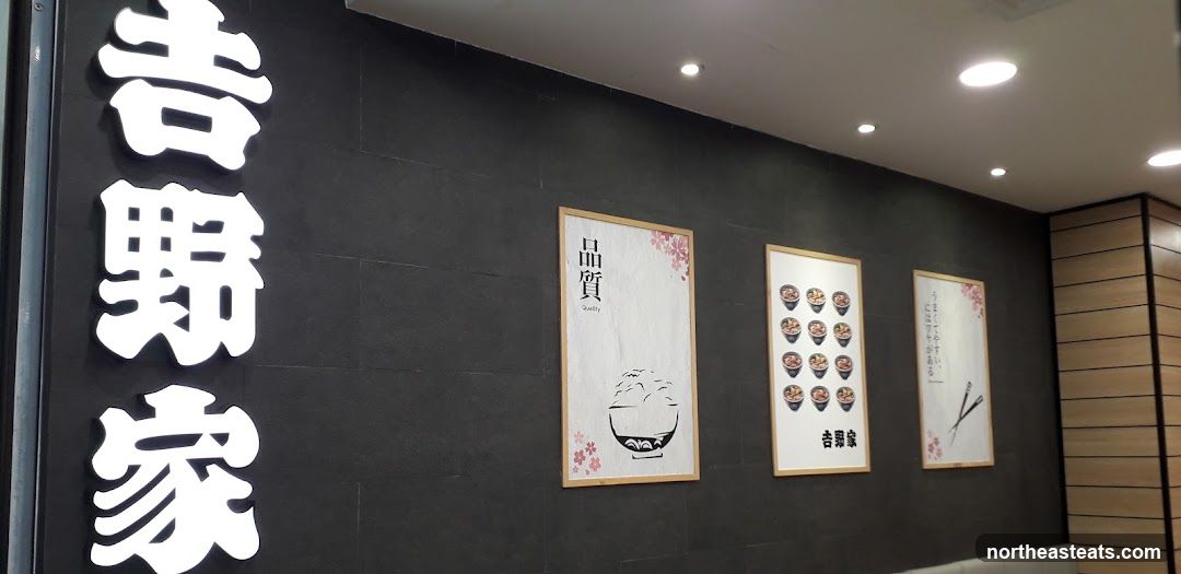 Restaurant Interior with Japanese Signage and Artwork