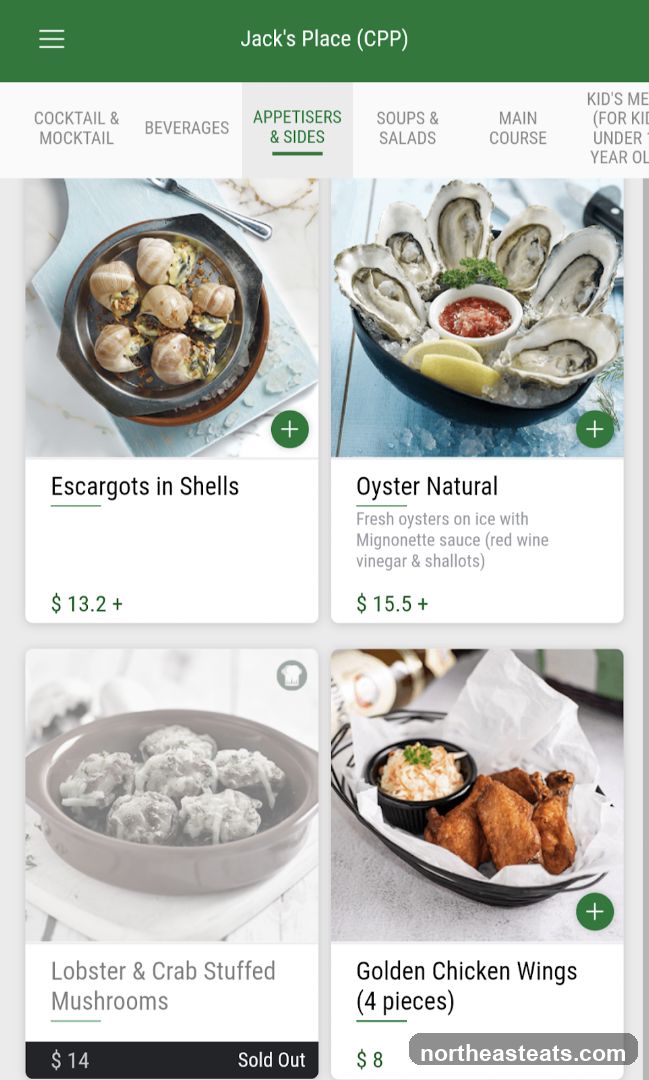 Jack's Place (CPP) Appetisers & Sides