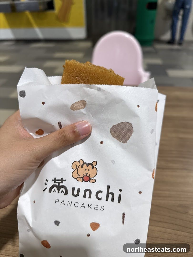 Pancake in a branded bag