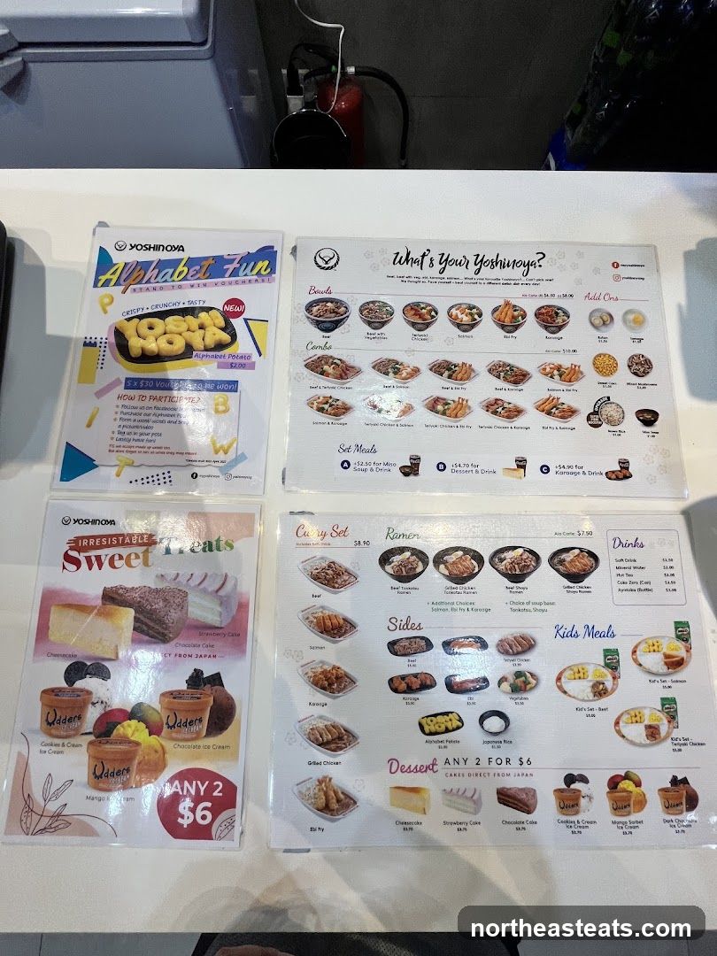 Yoshinoya Menu Boards