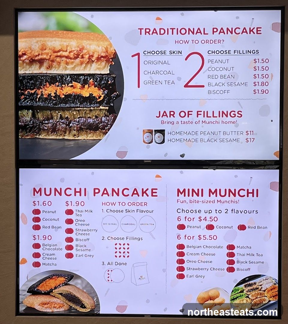 Traditional Pancake & Munchi Pancake Menu