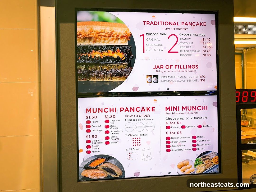 Munchi Pancake Menu