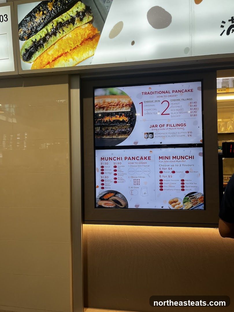 Munchi Pancake Menu