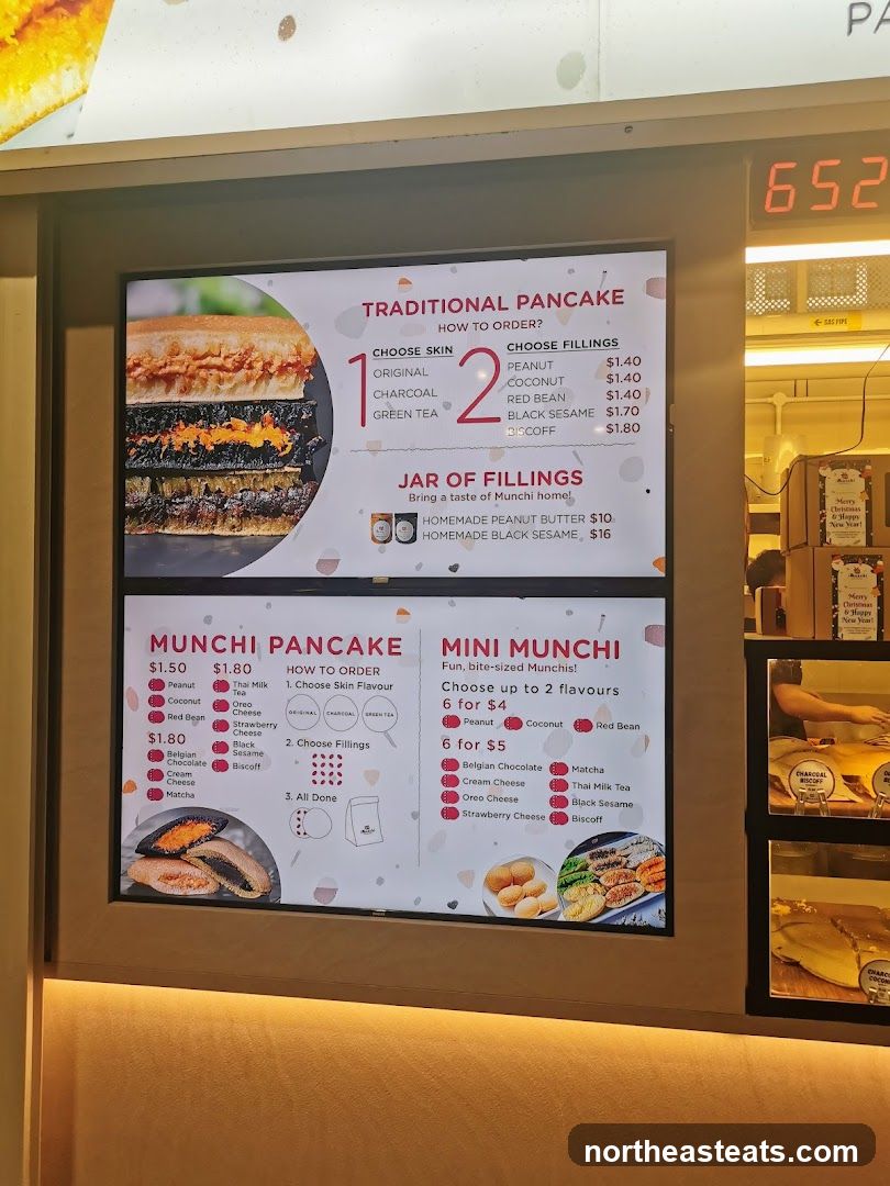 Munchi Pancake Menu