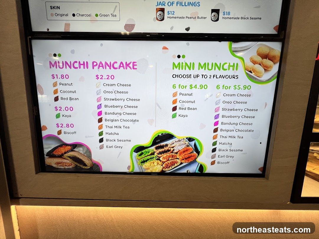 Munchi Pancake and Mini Munchi Menu