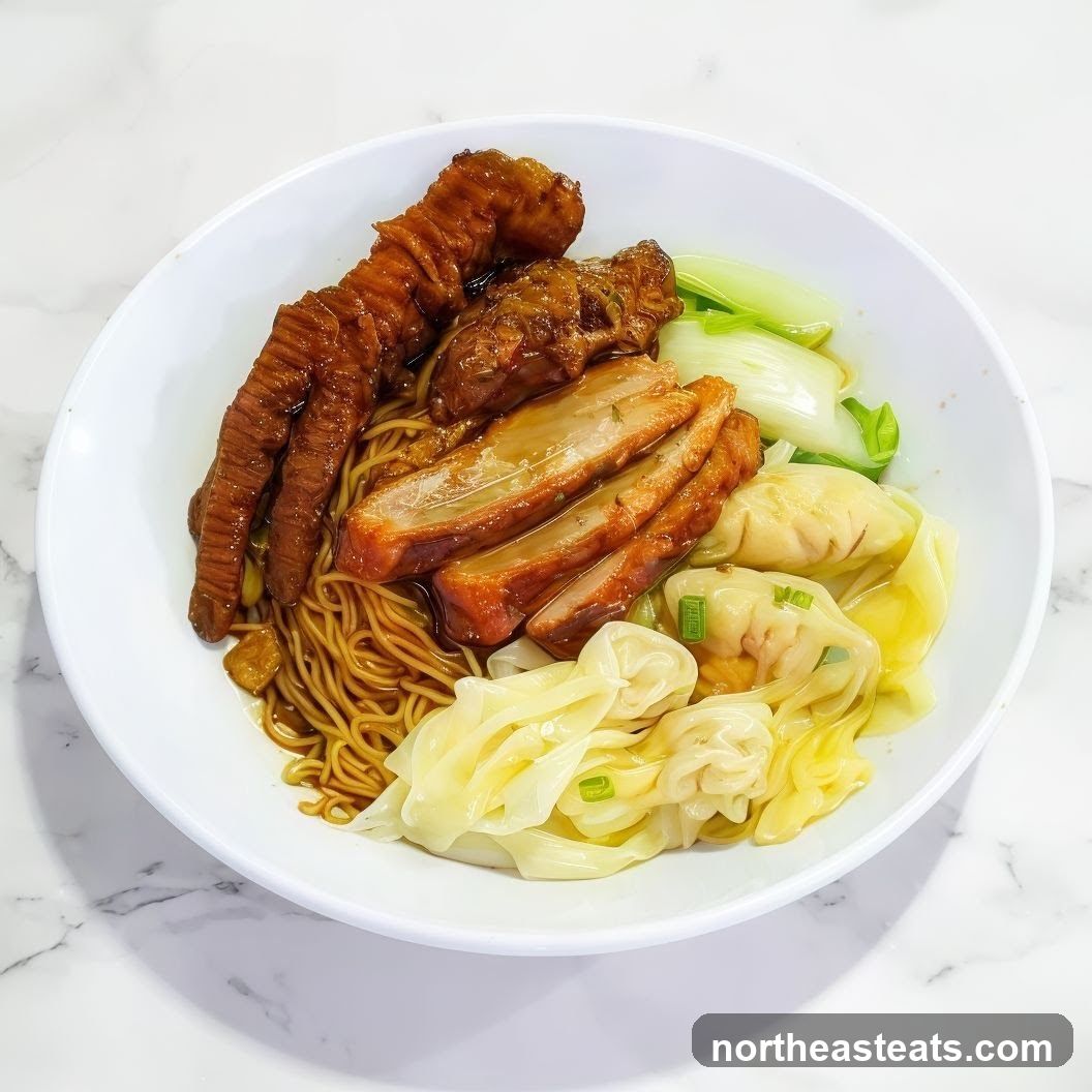 Noodle Dish with Meats and Wontons