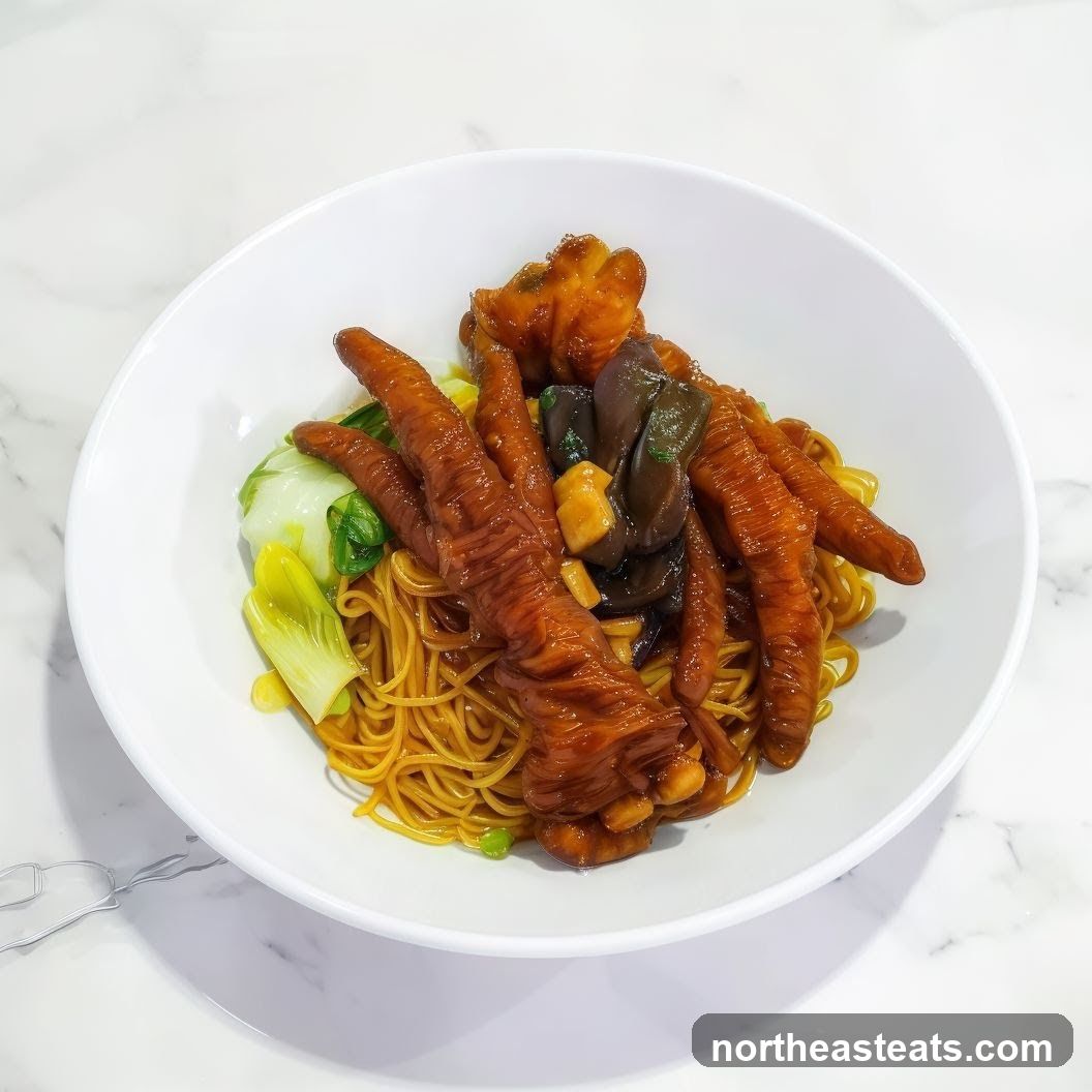 Braised Chicken Feet Noodles