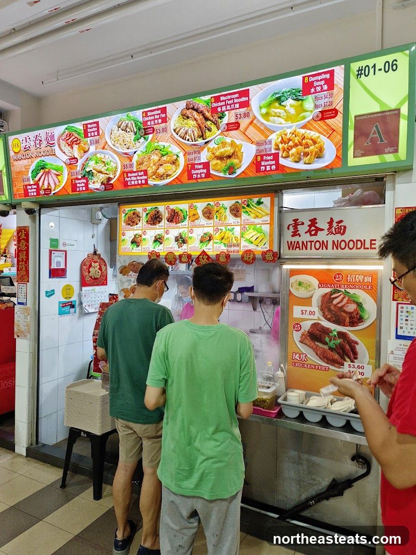 Wonton Noodle Stall Menu